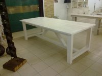 Kloostertafel ral 9010 of white wash