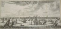18e eeuwse kopergravure van Amsterdam