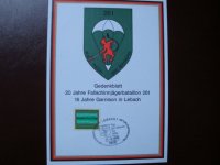 Gedenkblatt 20 Jahre Fallschirmjagerbataillon 261 in