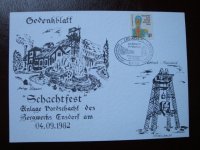 Gedenkblatt Schachtfest 1982, Deutsche Bundespost.