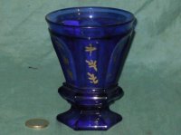 Kobalt blauw glazen beker ca.1900