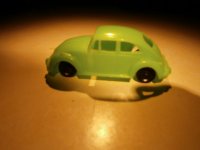 Volkswagen Kever model, groen, 7 cm,