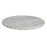 Rond marmeren tafelblad 80 cm wit