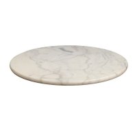 Rond marmeren tafelblad 60 cm wit