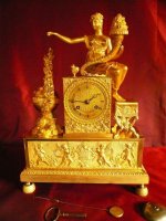 Allegorische Empire verguld bronzen klokken