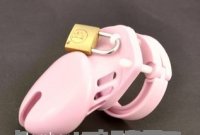 Pink Silicone  penis male chastity