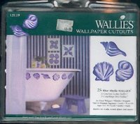 Wallies cutouts: blauwe schelp x 25
