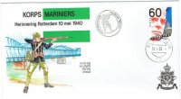 Aangeboden: Korps Mariniers 2 enveloppen Herinnering Rotterdam 1940 t.e.a.b.