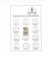Furstentum Liechtenstein Blad met postzegel 25