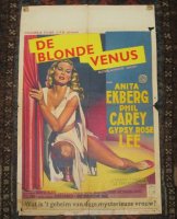 Vintage filmposter Anita Ekberg De Blonde