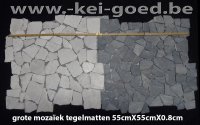 Mosaiek tegelmatten marmer groot formaat 55x55cm
