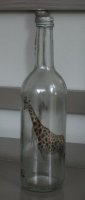 Fles met een giraffe (giraf) erop