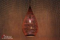 Oosterse Egyptische hanglamp in rode koper