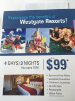 Westgate Resort 4 days/3 nights $99,-