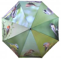 Leuke paraplu met 8 soorten tuinvogels
