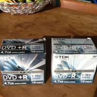 2 doosjes TDK DVD+R. 1-16x speed