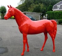 Paard-kunst beeld -paard lamp polyester
