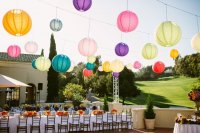 Festival wedding, pastel Ibiza lampionnen, huwelijk