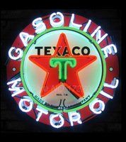 Texaco gasoline motoroil neon reclame verlichting
