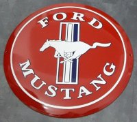 Aangeboden: Ford Mustang emaille reclame bord emaile emaillen € 125,-