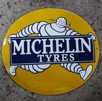 Emaillen reclame bord Michelin Tyres emaile
