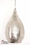 Oosterse hanglamp zilverkleurig van koper