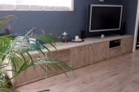 Steigerhouten tv-meubels met kastjes en laden