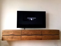 Zwevend tv-meubel hangende tv-kast met schuiven