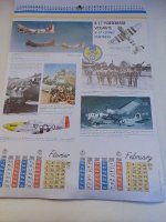 Kalender met beroemde gevechtsvliegtuigen uit W.O.