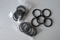 Zwart metalen gordijn ringen (per 5)