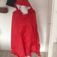 Opvouwbare rode regenponcho one size van