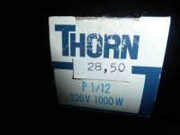 Ongebruikte lamp - Thorn 220V 1000W