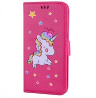 Apple Iphone 6/6S Roze bookcase Unicorn/Eenhoorn