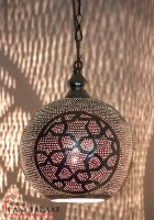 Egyptische Marokkaanse hanglamp zilver