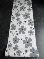Vliesbehang flower wit/grijs-8rollen-prijs per stuk
