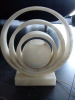 Marmeren cirkel lamp antiek