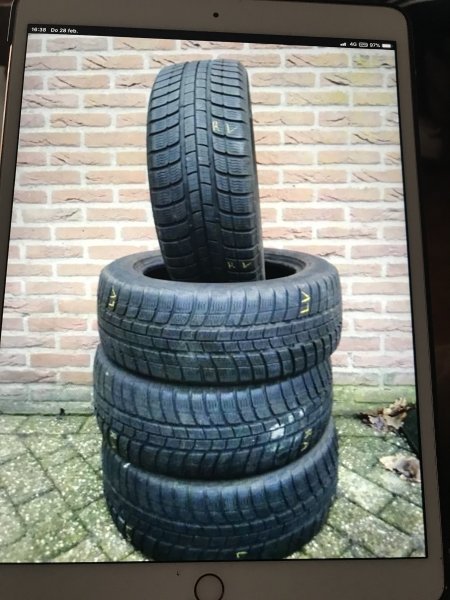 4 MICHELIN BANDEN MS Met Sneeuwvlok 205/55R16 91H te Koop Aangeboden op