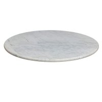 Rond marmer tafelblad 70 cm wit