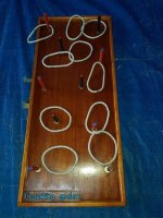 Oud hollandse spellen tafel touw ringgooien