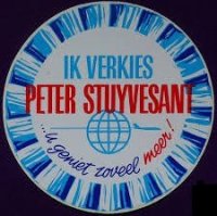 Peter Stuyvesant op vintage sticker x