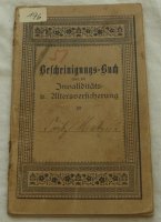 Bescheinigungs Buch Invaliditeits / Ouderdomsverzekering, 1908