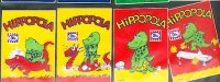 Hippopola vintage sticker x 8 van