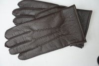 Vintage zwarte leren dameshandschoenen maat 10