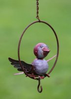 Metalen vogelvoerhanger/vetbolhanger vogel VH255B