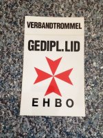 Sticker EHBO gediplomeerd lid verbandtrommel nieuw