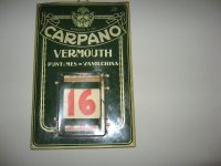 Reclameboard CARPANO VERMOUTH