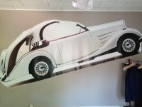 Peugeot 401 Eclipse - publiciteitsdoek