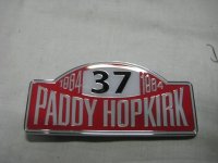 Car Badge Paddy Hopkirk - Classic