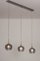 Hanglamp 100cm rookglas bollen eettafel bar