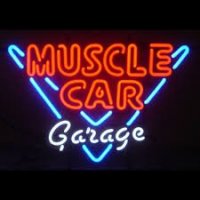 Muscle Car neon en ander garage